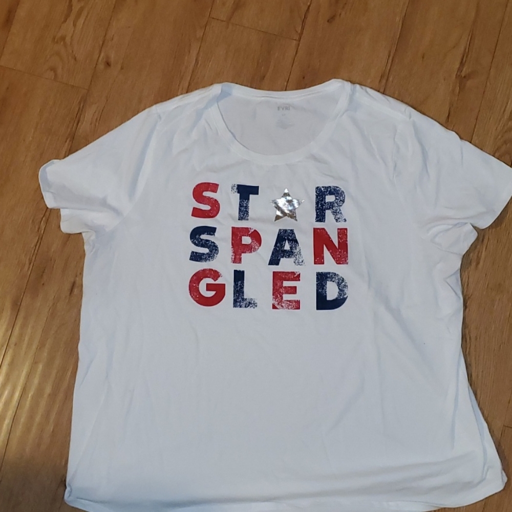 Patriotic Tshirt white 2Xl